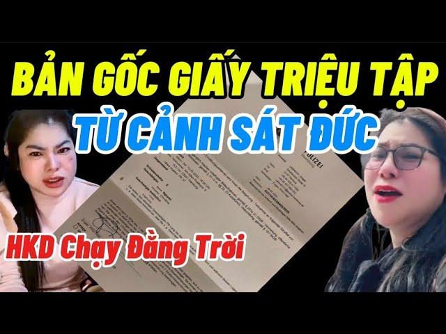 Bản Gốc Giấy Triệu Tập Bị Can Từ Cảnh Sát Hamburg, Đức