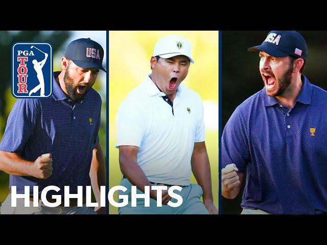 Four-ball and Foursomes highlights from Presidents Cup | Day 3 | 2024