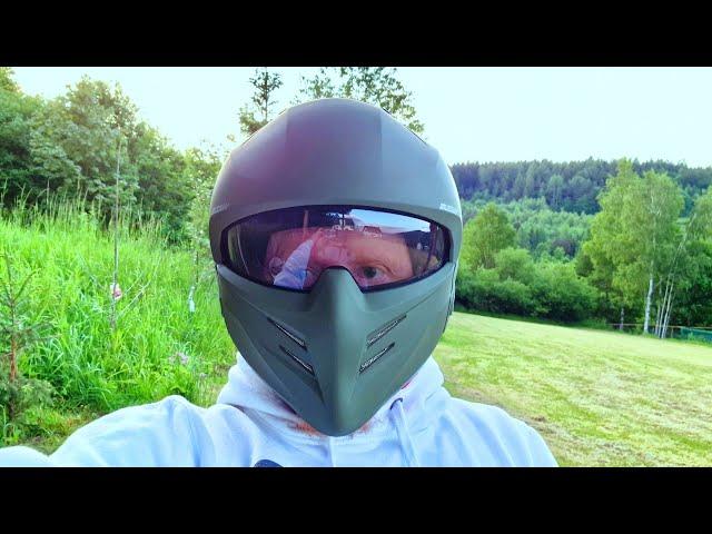 Suomy Armor Plain "Green Goblin" Helmet Test Ride