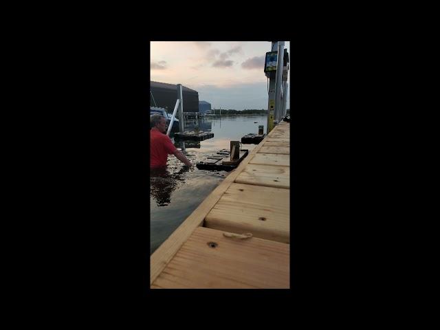 how to move a heavy boat lift in a lake without a barge (Floe lift shown)