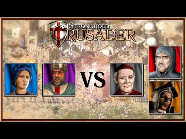 KI-Kampf | Emira und Löwenherz ️​ Inquisitor, Ratte, Raubritter | Custom AIs | Stronghold Crusader