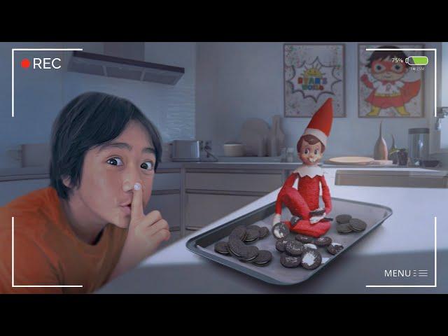 Ryans World Caught Elf On The Shelf Moving Talking & EATING!