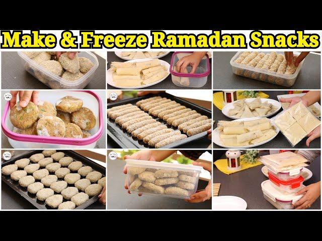 8 MAKE AND FREEZE IFTAR 2024 SNACKS by (YES I CAN COOK)