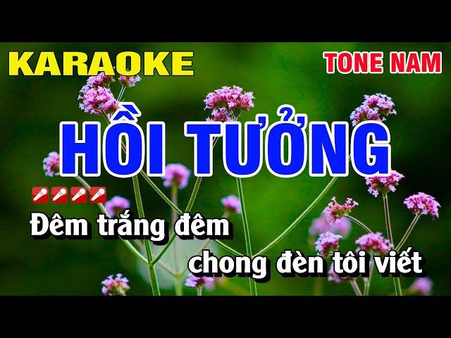 Karaoke Hồi Tưởng Tone Nam Nhạc Sống | Nguyễn Linh