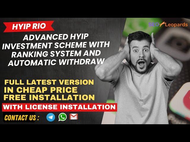 Latest Version]HyipRio-Advanced Hyip Investment Scheme With Ranking System&AutoWithdraw(Cheap Price)