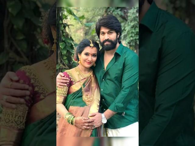 Yash with his wife Radhika Pandit #yash #shorts #ytshorts #radhikapandit #bollywood #southmovie