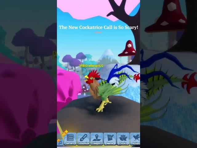 The new cockatrice call is so scary! #featherfamily #roblox #bird #fantasy
