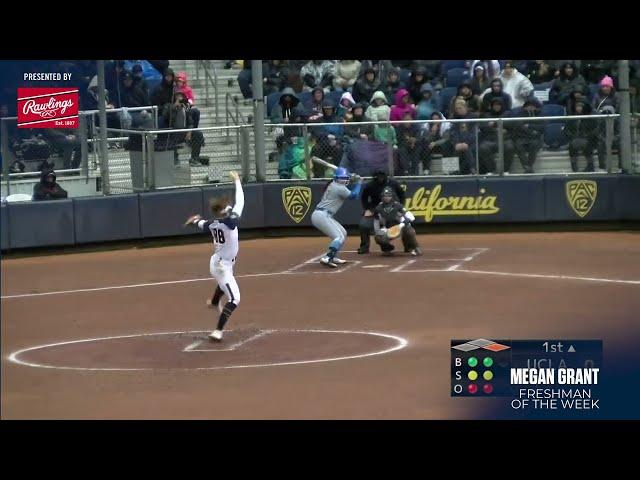 UCLA's Megan Grant wins Pac-12 Freshman of the Week award, presented by Rawlings