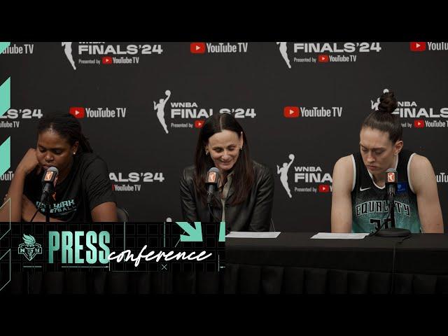 Sandy Brondello, Jonquel Jones, and Breanna Stewart Press Conference | Liberty vs. Lynx