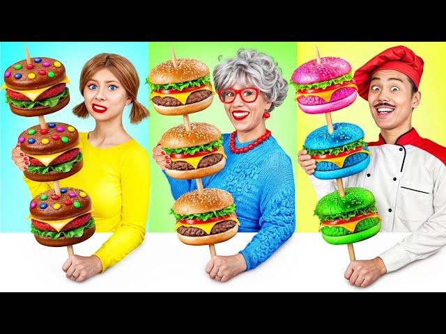 Me vs Grandma Cooking Challenge | Cake Decorating Sweet Challenge by Turbo Team