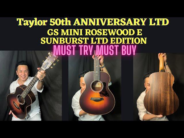 50th Anniversary Taylor GS MINI -E Rosewood SB Sunburst LTD