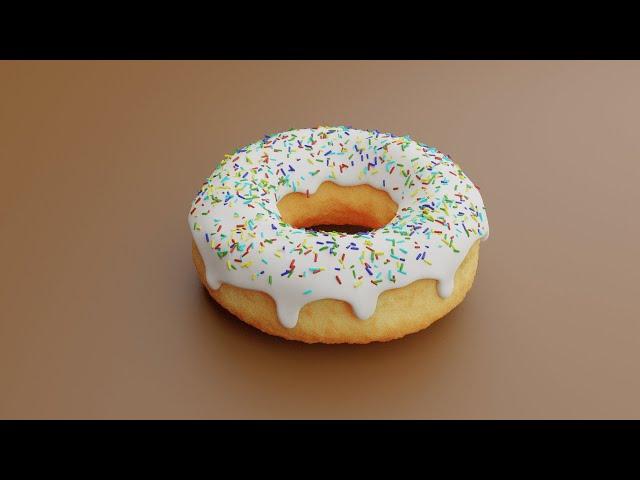 3D Donut Created With Blender by Greenleaph