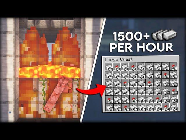 Minecraft 1.21 EASY IRON FARM TUTORIAL | 1500+ Iron Per Hour - Easy and Efficient