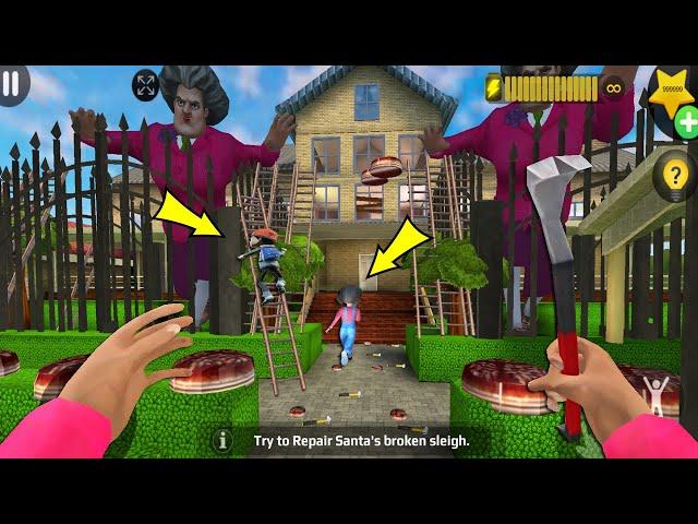 Scary Teacher 3D (Mod menu) troll Miss T many trap and ladders - gameplay part 3689 #scaryteacher3d