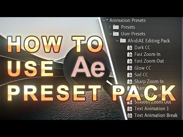 How To Use After Effects Preset Packs | After Effects Tutorial