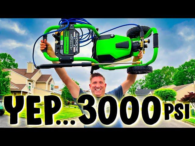 Most POWERFUL Electric Pressure Washer...Greenworks PRO 3000psi!!! 