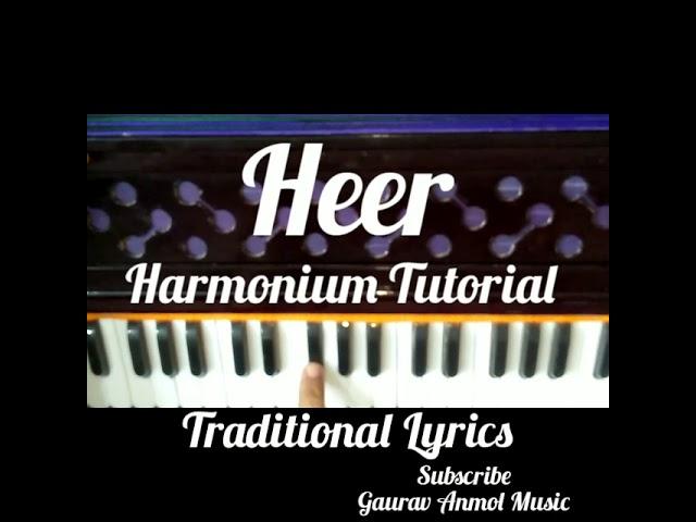 How To Play Heer On Harmonium // Gaurav Anmol Music // Tutorial // 2019