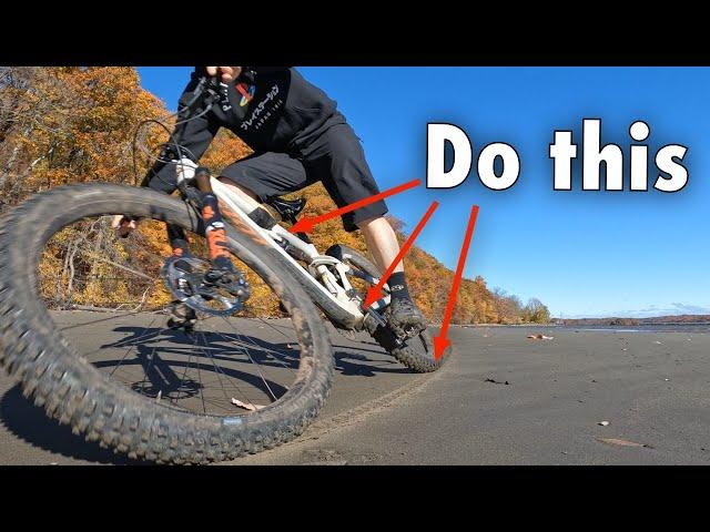 How to corner on a Mountain Bike. (no nonsense bike skills)