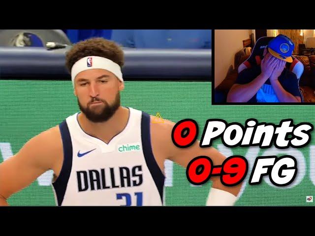 Warriors fan reacts to Klay Thompson 0 Points, 0/9 field goals  - Dallas Mavericks Preseason