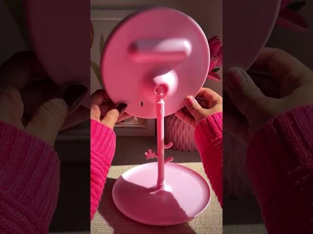 Glow up your vanity vibes with this cute pink setup! #MakeupVanity #BeautyAesthetic #SelfCareStyle