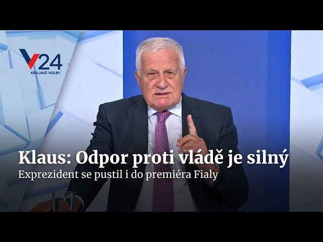 Václav Klaus okomentoval výsledky voleb. Je to vládní prohra, řekl | Volby 2024