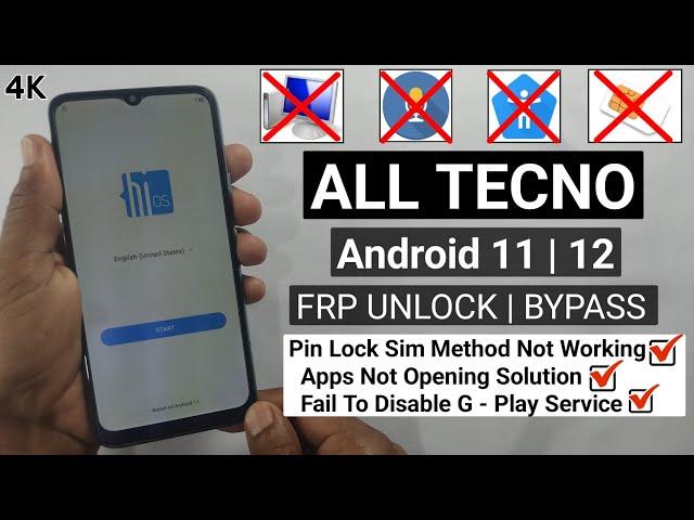 All Tecno Android 11 FRP Bypass 2024 | Apps Not Working | Tecno Google Account Bypass Without PC