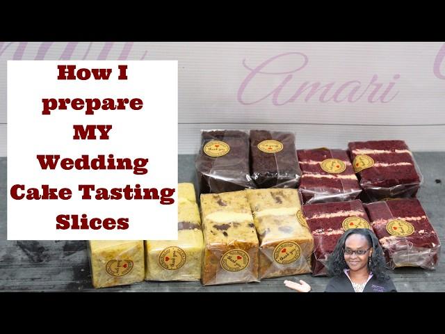 how to assemble a Wedding Cake Tasting Slice sample package (Costing Template included)