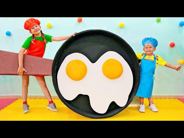 Oliver Learns Cooking Breakfast | Funny stories for kids