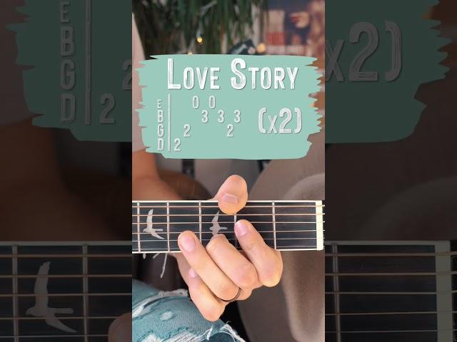 Love Story Taylor Swift Guitar Lesson // Love Story Guitar Tutorial #Shorts