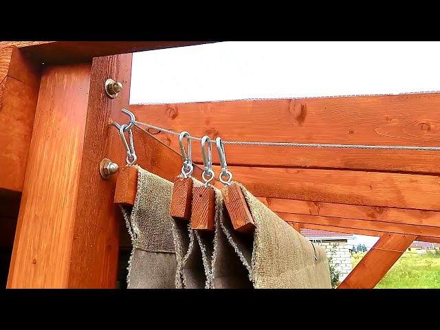 DIY Simple Retractable Canopy for Your Pergola