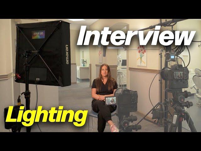 How to, Basic Interview Lighting | Amaran F22c - Pro Vlog 65