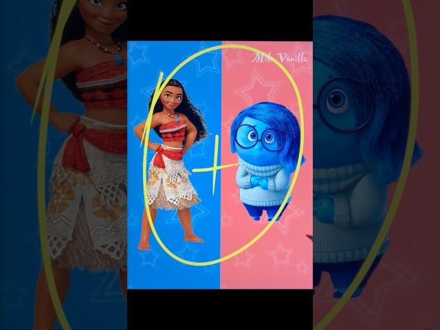 Moana mixing with Sadness Inside Out 2 #mixing #mixingcharacters #aiart #shorts