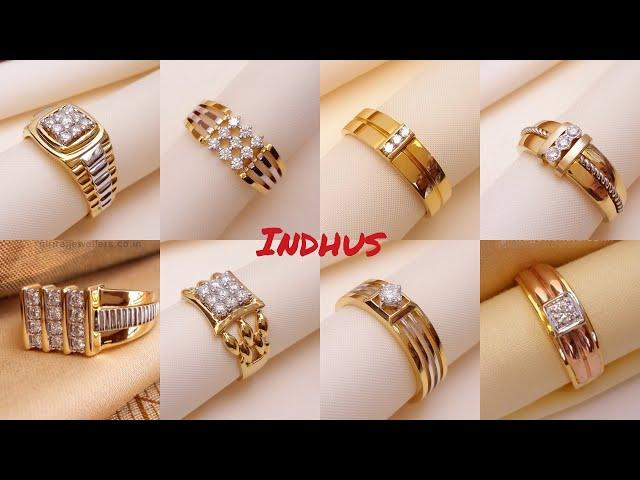 Beautiful Gold And Diamond Rings For Men With Weight And Price || INDHUS