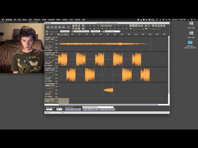 exporting audio with Audacity