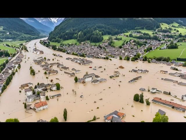 Worst floods in Switzerland: Brienz flooded 90%, flood destroys city, Europe news