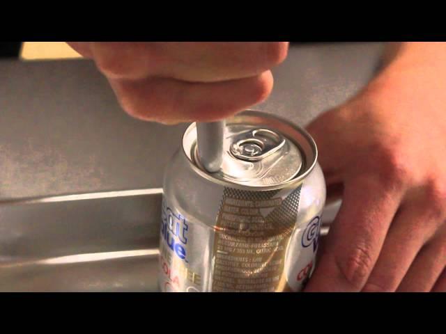 LOUD!  Opening a Pop (Soda) Can with a Sharpie