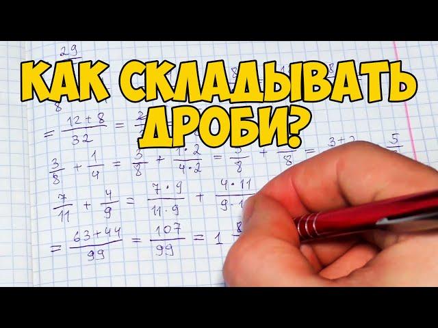 Сложение дробей. Как складывать дроби