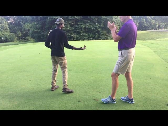 Passmore Ndlovu with Barb & Scott at Cascades Golf Course, Bloomington, Indiana, United States