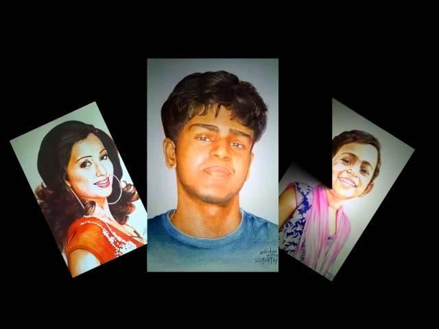 Portrait artist _ Shashintha Dilhani. Ballpoint pen Drawings