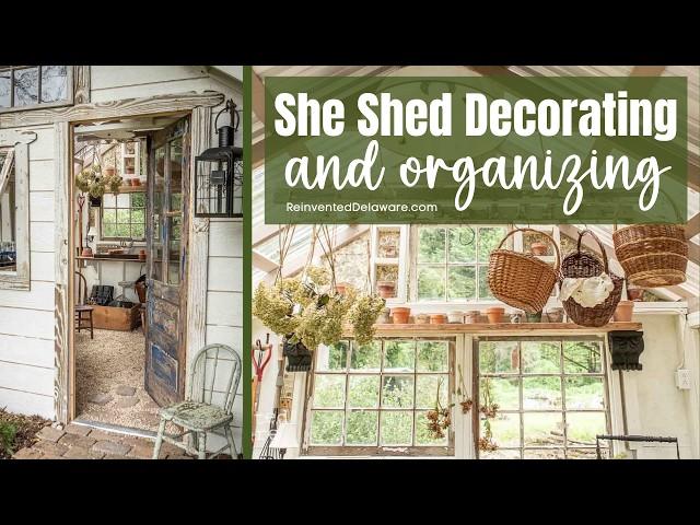 Garden She Shed Decorating and Organizing Ideas ~ Potting Shed ~ DIY Greenhouse