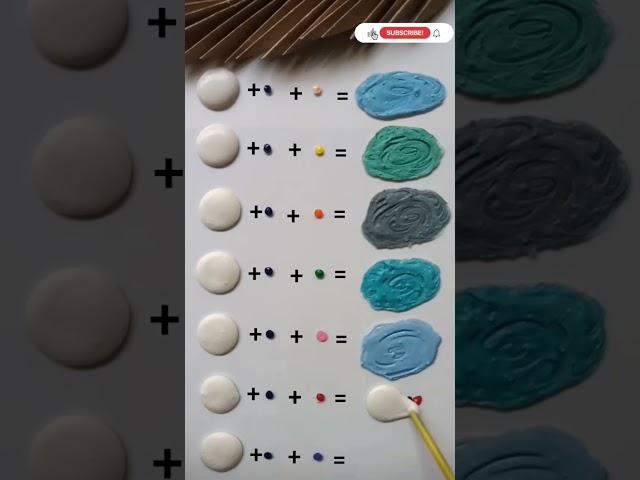 Mixing Blue with..../Colour mixing#satisfying#color #colours