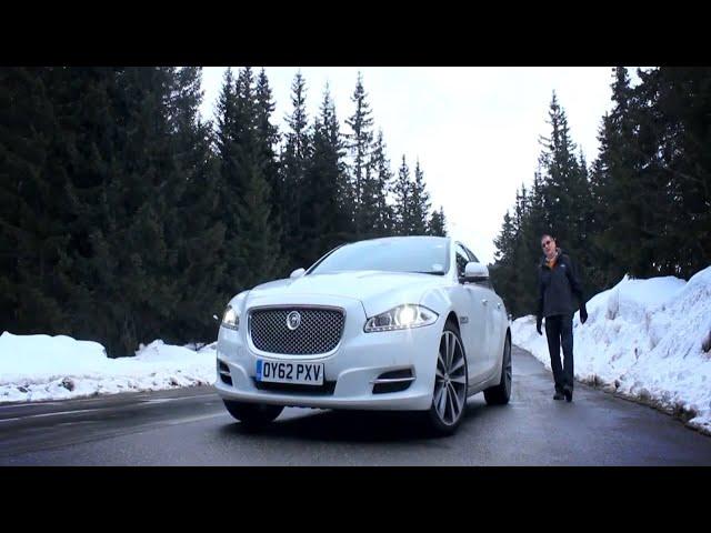 Jaguar XJL Vs Skier in Meribel Top Gear Style