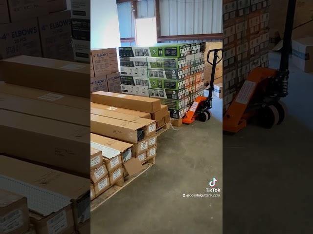 Gutter Guards unloaded and ready to go out to installers!!
