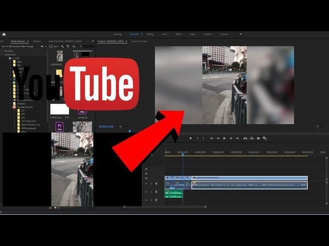How To Edit Vertical Portrait Video For Youtube | Adobe Premiere Pro Tips
