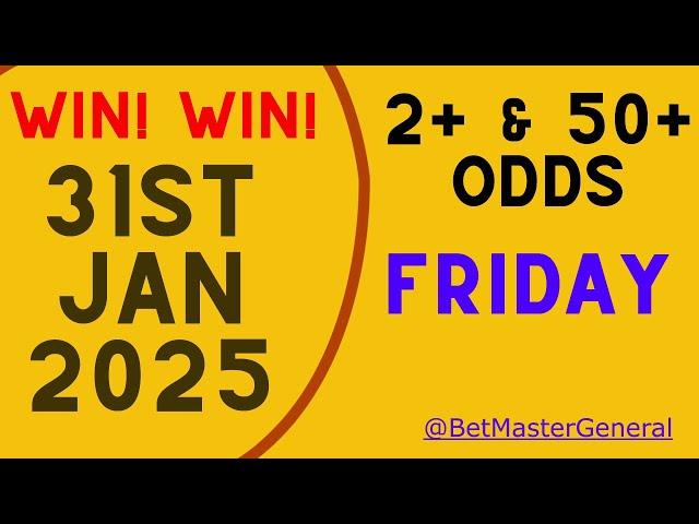 Football Prediction Today 31-01-2025 | Betting tips Today | Soccer Predictions today | Football Tips