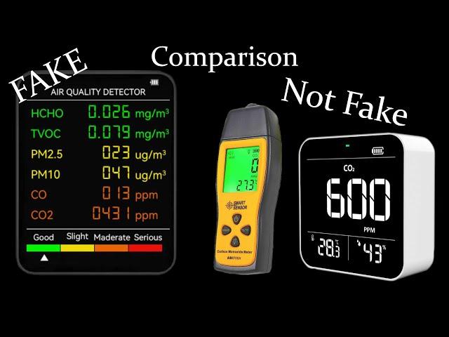 Compare Fake Chinese Air Quality Monitor To "Smart Sensor" CO Monitor & "TemTop" CO2 Monitor