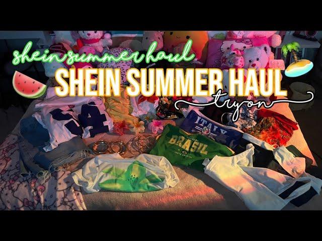 SHEIN summer try-on haul|shirts, jorts, and more!| Camryn Attis #shein #haul #sheinhaul