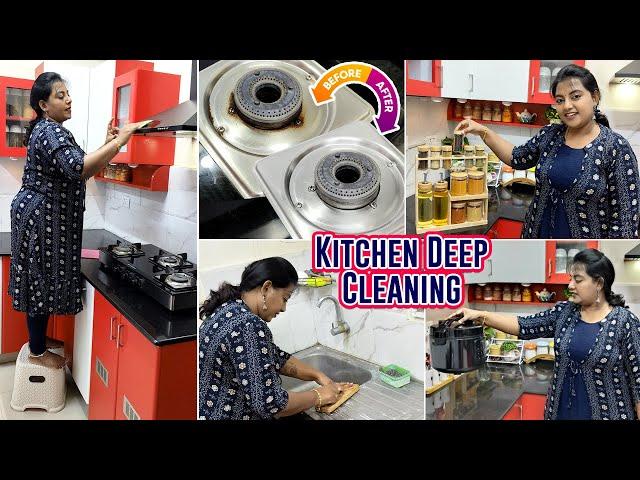 Kitchen Organization | Kitchen Deep Cleaning & Countertop Organization | Karthikha Channel Vlog