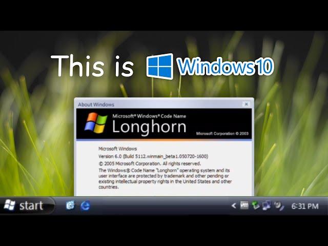 Windows 10, but it looks like Windows Vista Beta 1 (Project 5112 Demo)