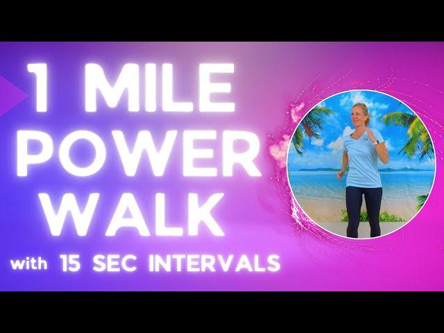 1 Mile Brisk Walk Workout - Walk at Home to Burn Fat & Boost Mood